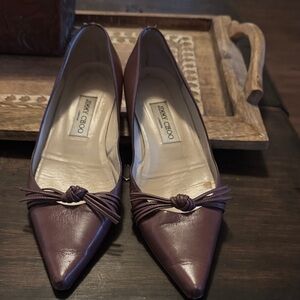 Jimmy Choo Dark purple Leathers shoes 39